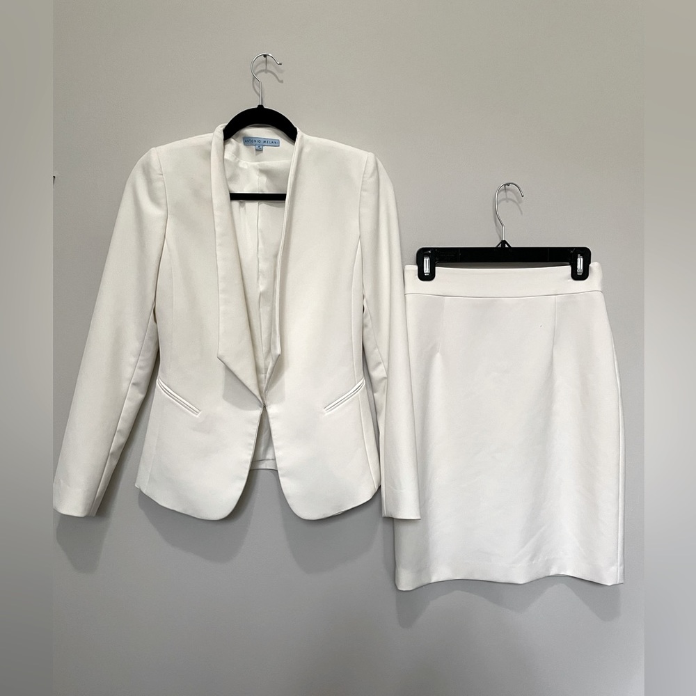 Antonio Melani Winter White skirt suit.
